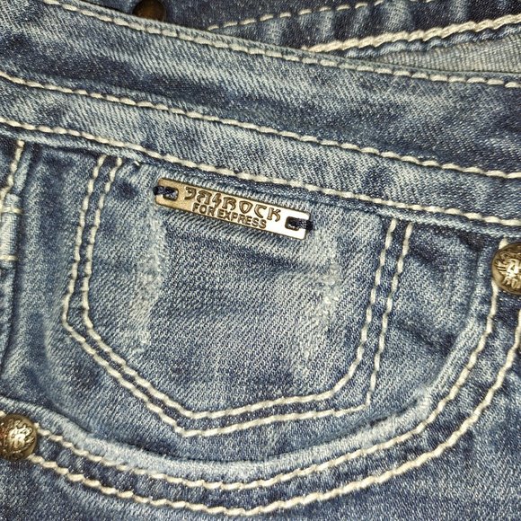 ReRock For Express Boot Cut Jeans with Embroidery pockets size 8R - Picture 5 of 11